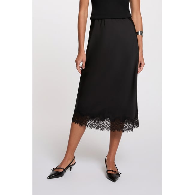 Jupe longue dentelle noir <span itemprop=