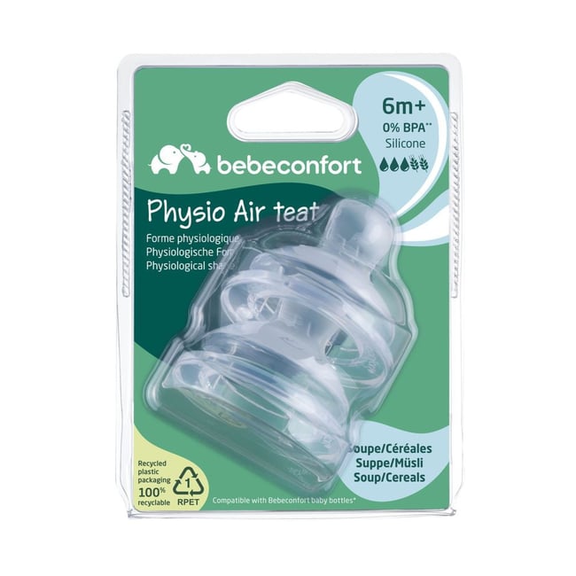 Lot de 2 tétines Physio Air Y 6 mois - BEBECONFORT