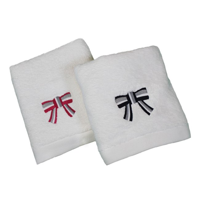 Serviette de bain coton peigné 685g/m2 brodée So Chic - LIOU