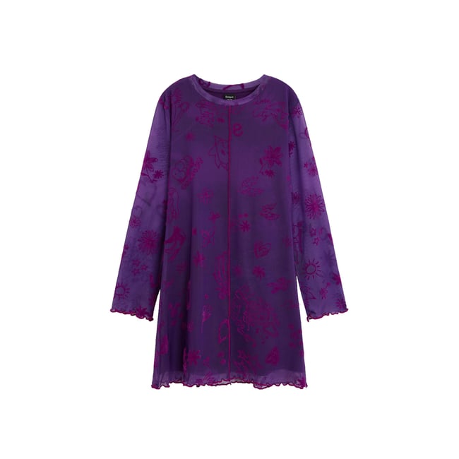 Robe à manches longues rouge <span itemprop=