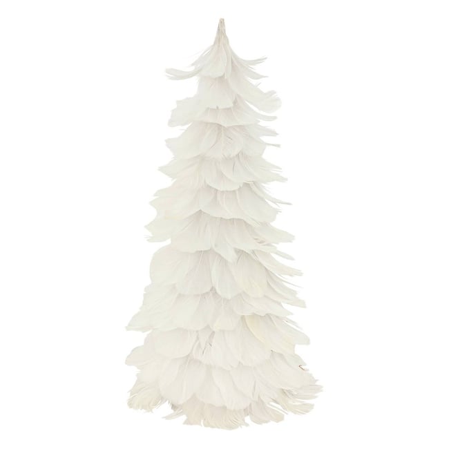 Cône plume blanc H40 Couleur blanc <span itemprop=