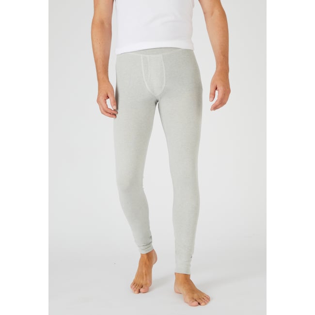 Caleçon fine côte Thermolactyl Sensitive gris chiné <span itemprop=