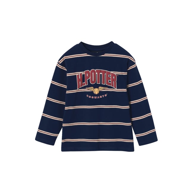 T-shirt manches longues Harry Potter marine <span itemprop=