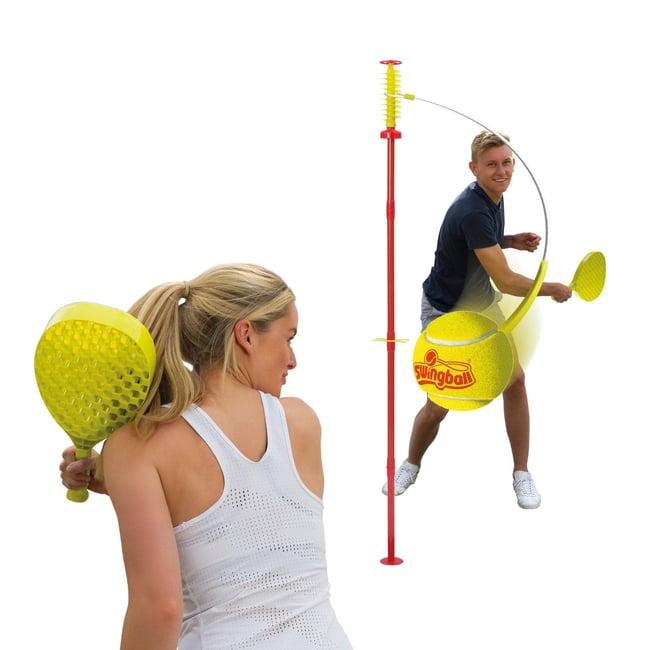 Jeu de balle Swingball CLASSIC rouge - jaune <span itemprop=