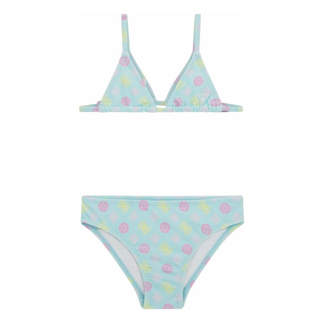 Ensemble Bikini Imprimé All-Over bleu sarcelle <span itemprop=
