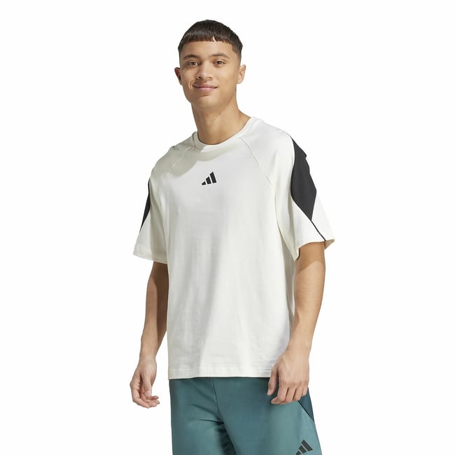T-shirt manches courtes Stadium blanc cassé <span itemprop=
