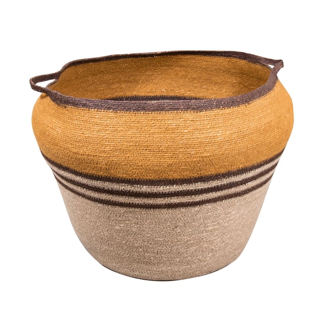 Panier en jonc de mer Couleur naturel <span itemprop=