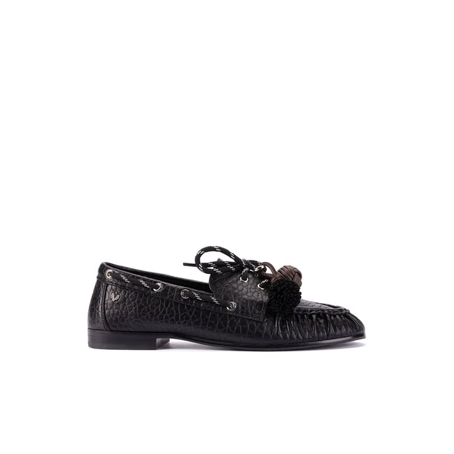 Mocassins cuir Baracchini black <span itemprop=