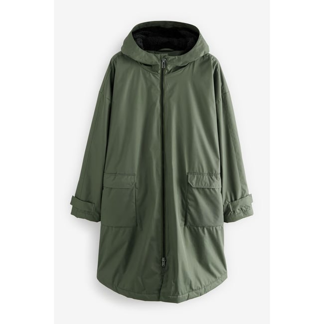 Veste peignoir active swim vert kaki <span itemprop=