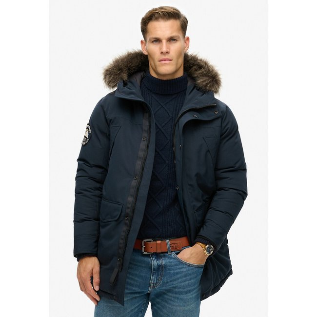Kapuzenparka mit Webpelzbesatz - SUPERDRY