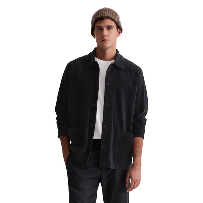 Survêtement DfC regular en velours côtelé de coton bio lourd bleu foncé <span itemprop=