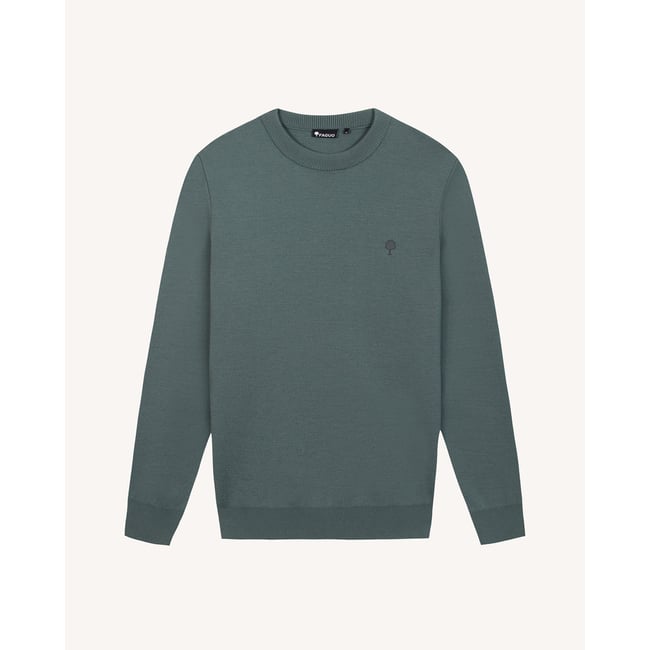 Pull laine MARIGNE bleu <span itemprop=