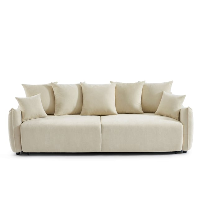 Canapé droit convertible tissu  OPALINE - BAÏTA