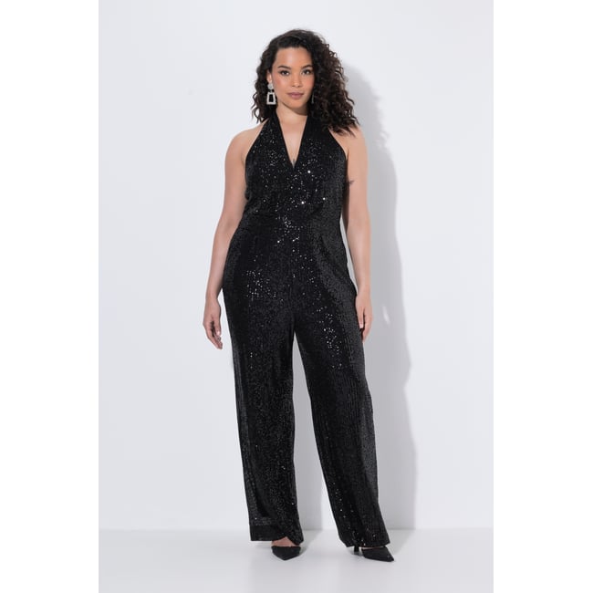 Combinaison à paillettes noir <span itemprop=
