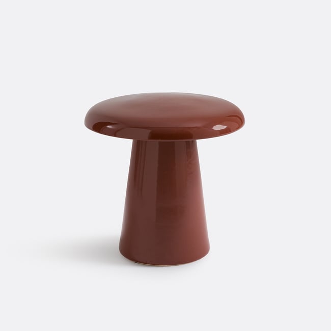 Bout de canapé et chevet en céramique, Bellot Couleur bordeaux <span itemprop=