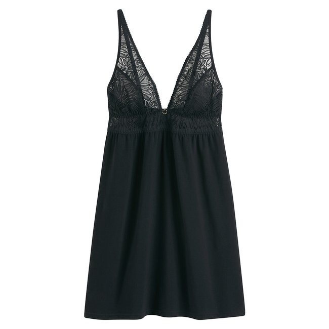Nuisette sans manches Gladys noir <span itemprop=