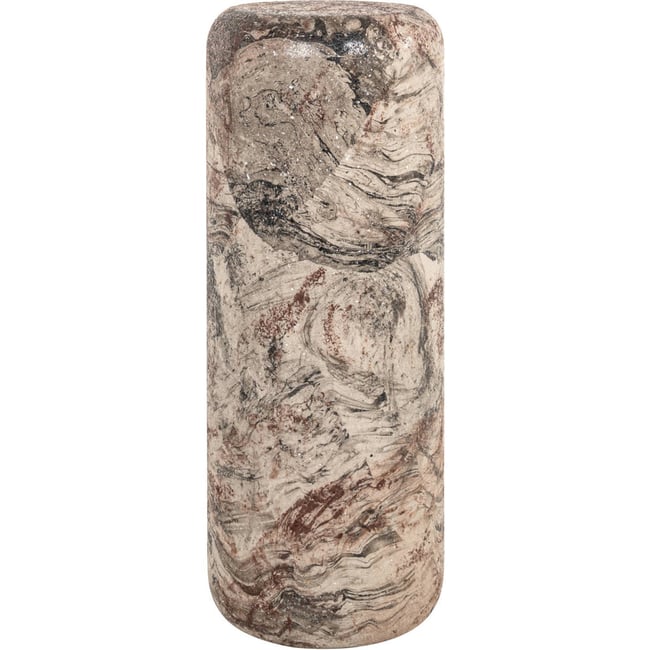 Colonne décorative en fer effet minéral Couleur beige <span itemprop=