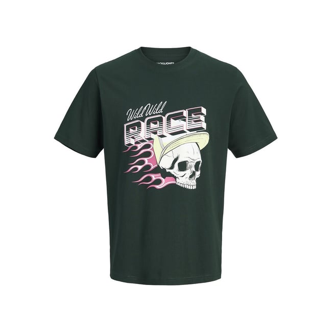 Maglietta a maniche corte, con motivo con teschio sul davanti - JACK & JONES JUNIOR