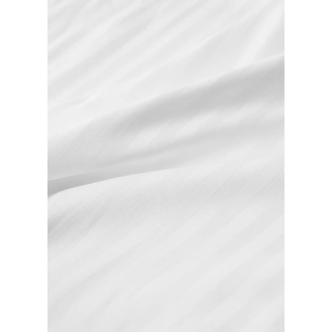 Protège-oreiller en coton à rayures 50x75 cm blanc <span itemprop=