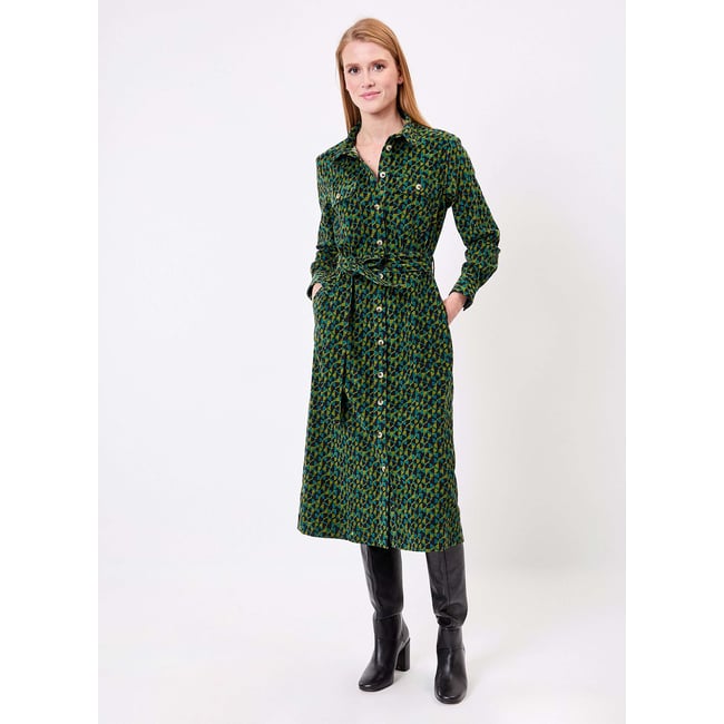 Robe midi chemisier velours côtelé LOUISON - PRINCESSE NOMADE