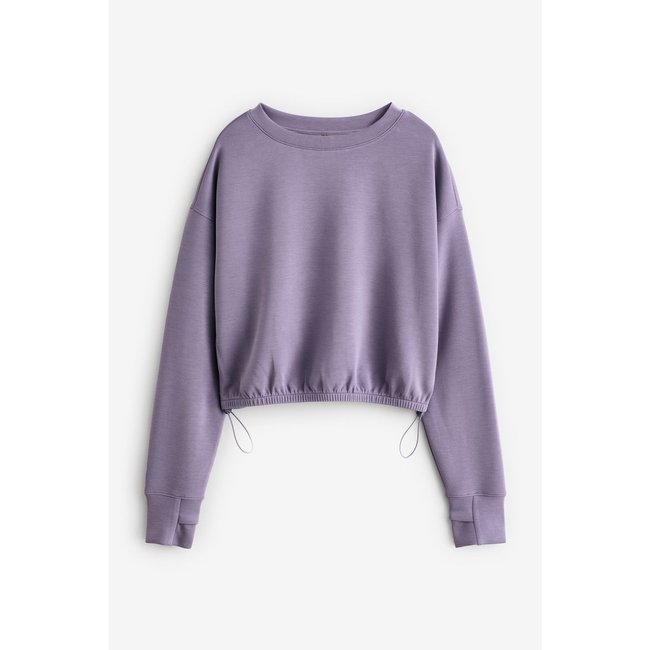 Sweat froncées sur le côté violet <span itemprop=