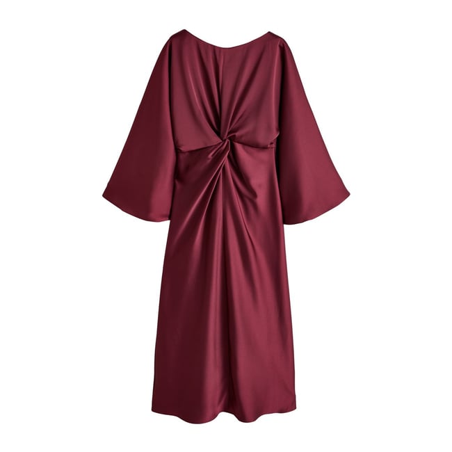 Robe longue en satin à manches longues - NEXT
