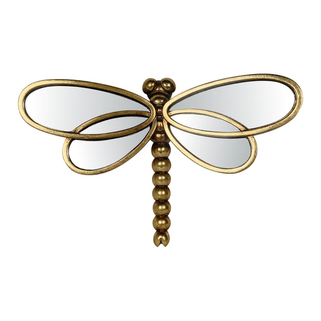 Déco murale libellule 12x4x19.5cm Couleur or <span itemprop=