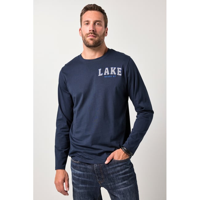 T-shirt, manches longues bleu marine <span itemprop=