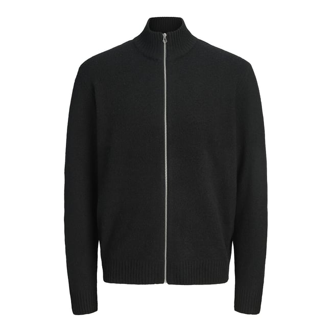 Gilet col montant, fermeture zippée noir <span itemprop=