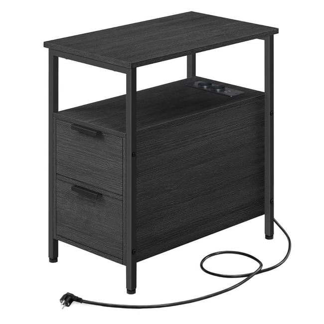 Bout de canapé connecté avec 2 tiroirs - H60 cm Couleur v002228 <span itemprop=