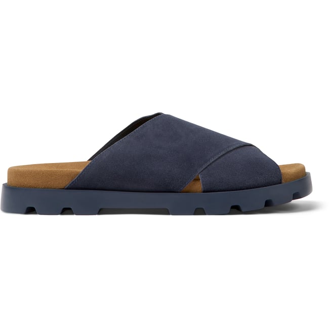 Sandales Brutus cuir marine <span itemprop=