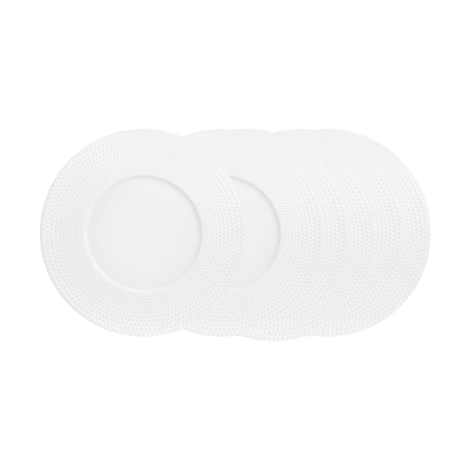 Assiette plate Nymphéa  27 cm (lot de 6) Couleur blanc <span itemprop=