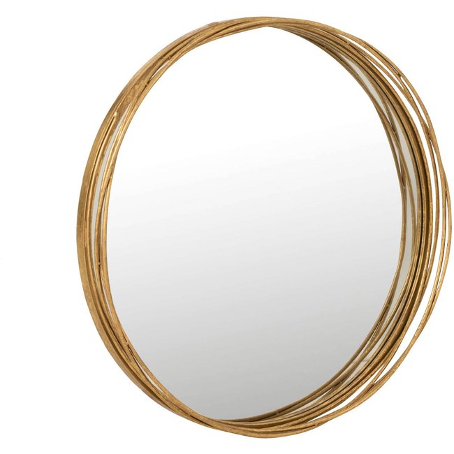 Miroir mural rond en métal, Superior Couleur doré <span itemprop=