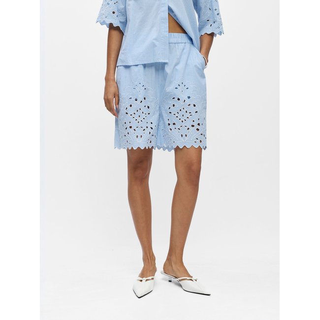 Short Motif ajouré bleu - winter sky <span itemprop=