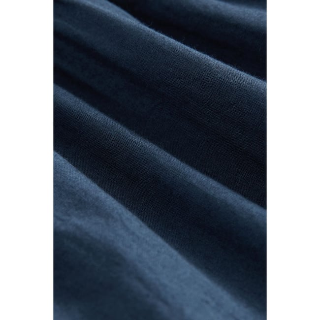 Combinaison large 100 % coton froncée bleu marine <span itemprop=