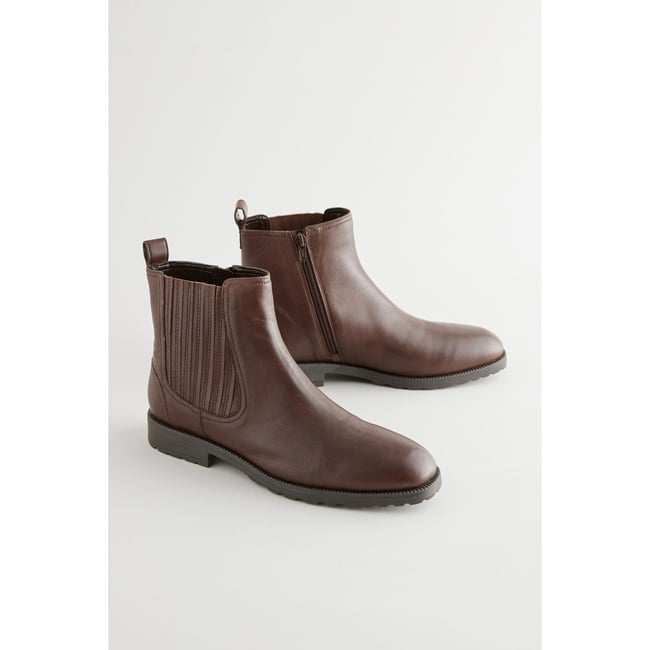 Bottines chelsea coupe classique marron chocolat <span itemprop=