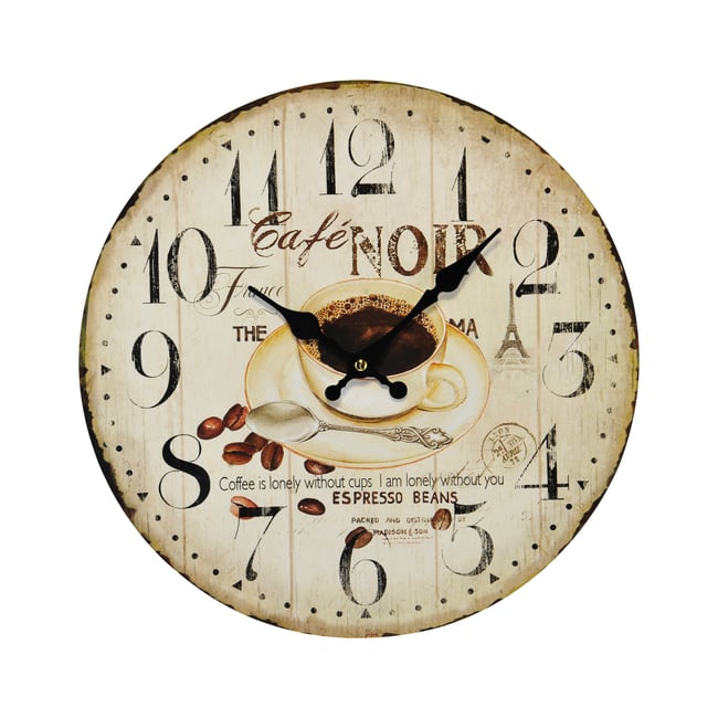 Horloge vintage café 34cm - EMDE