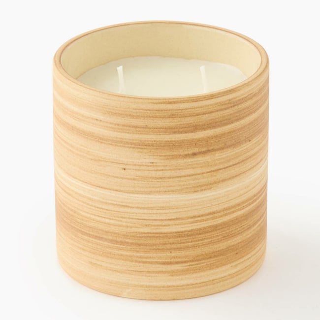 Bougie parfum fleur d'oranger, 10xH10cm, en céramique Couleur cremeux <span itemprop=