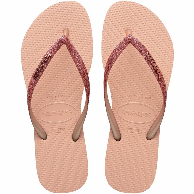 Chinelos Slim Glitter II rosa <span itemprop=