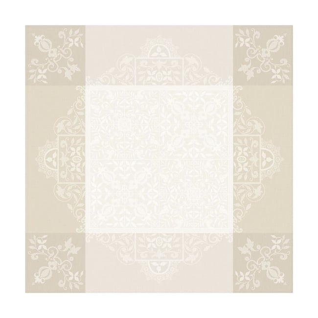 Nappe Venezia Ivoire Ivoire 175x320 100% coton - LE JACQUARD FRANCAIS