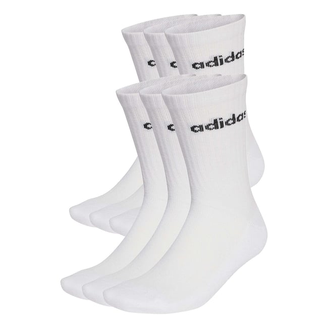 Confezione da 6 paia di calze alte bianco + bianco + bianco adidas Performance