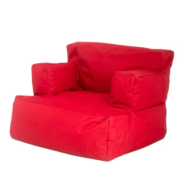 Fauteuil d'extérieur pouf en polyester ARTA rouge <span itemprop=