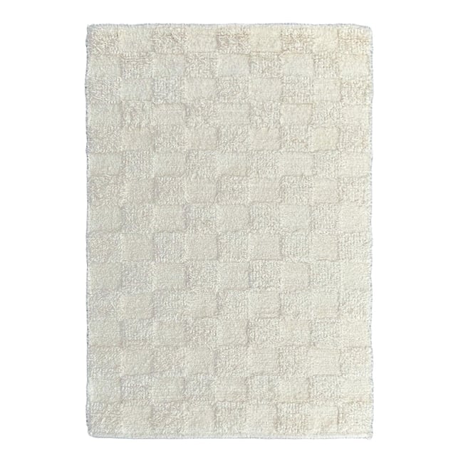 Tapis en coton recyclé tissé à la main SUAVE Couleur beige sable <span itemprop=