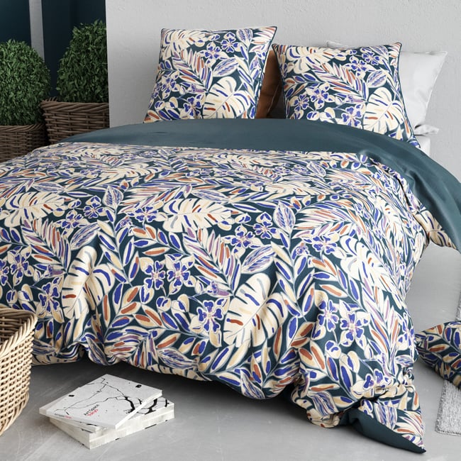 Parure housse de couette en coton imprimée, Nouk - C DESIGN HOME TEXTILE