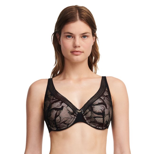 Reggiseno spacer scollato True Lace nero CHANTELLE