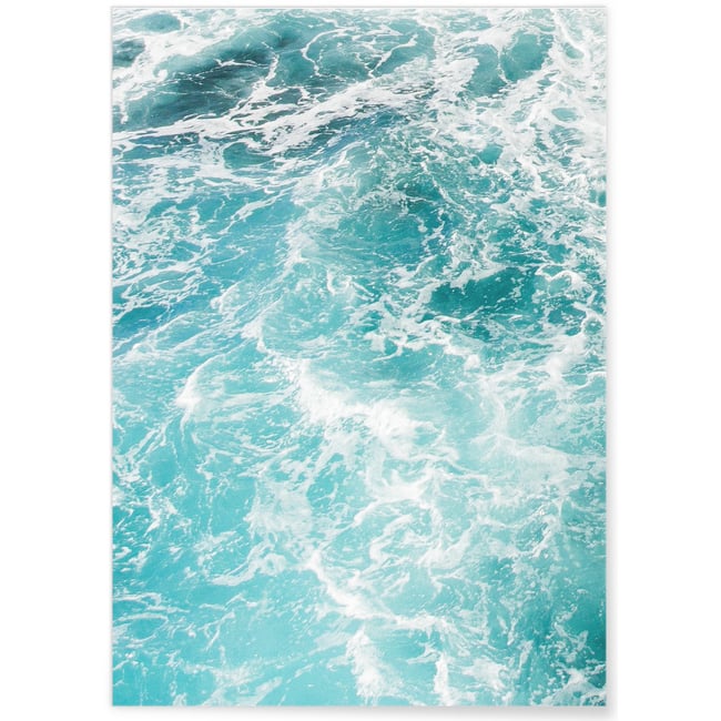 Poster Nature mer et vagues Couleur blanc <span itemprop=