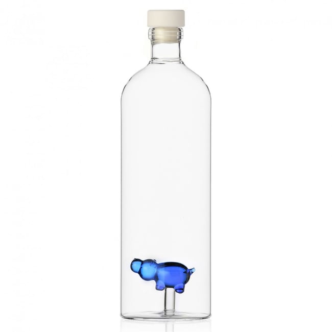 Bouteille Hippopotame Ichendorf Milano – Verre Borosilicate Animal Farm, Design Alessandra Baldereschi, 115 Cl