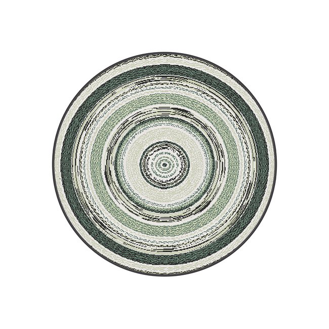 Tapis poils ras style bohème, IVY Couleur vert <span itemprop=