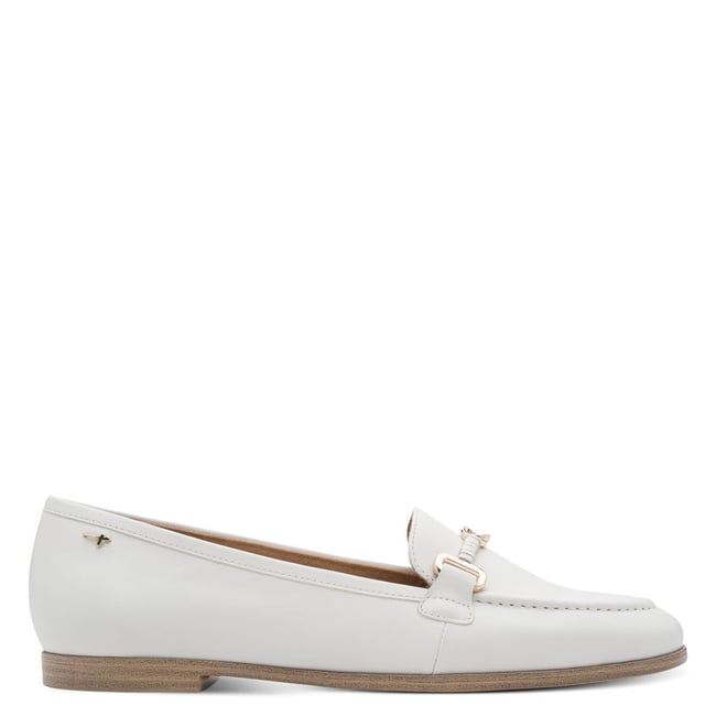 Slipper en cuir blanc cuir <span itemprop=