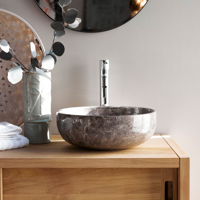 Vasque en Marbre, PIA Couleur gris <span itemprop=
